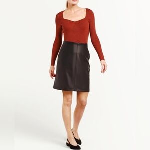 Reitman Signature  Faux Leather Skirt. NWT Size 14
